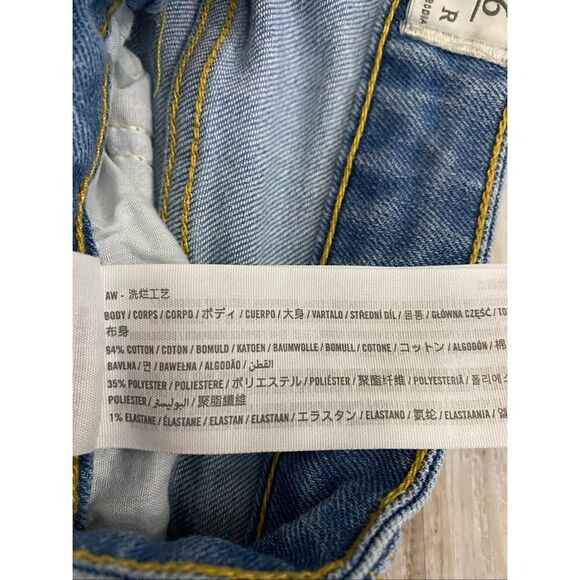 Abercrombie & Fitch High Rise Ankle Crop Jeans Distressed Raw Hem Women’s Sz 2R - Picture 4 of 6